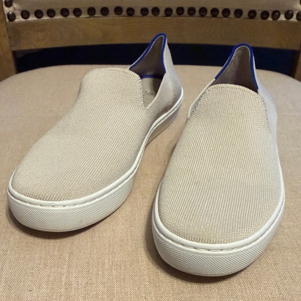 Rothy's Women's Cream Slip-On Loafers, Size 7.5